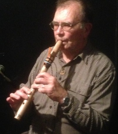 Ray Watchman playing B minor maple Native American-style Flute.
